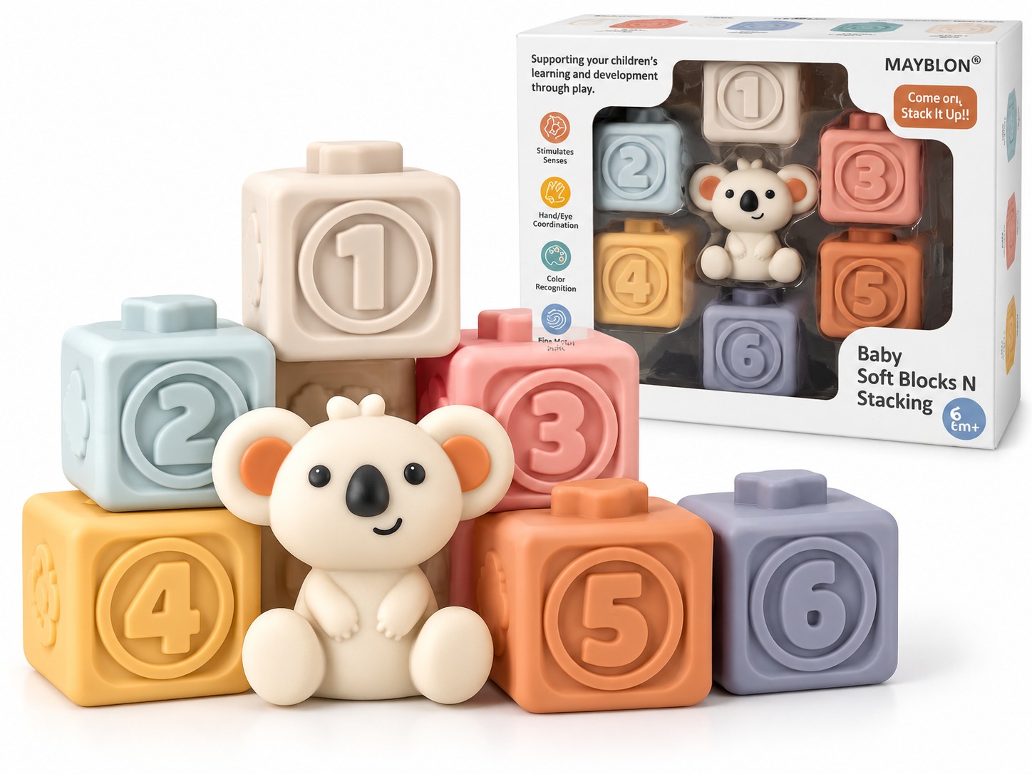 Baby Soft Blocks N Stacking 7pcs set