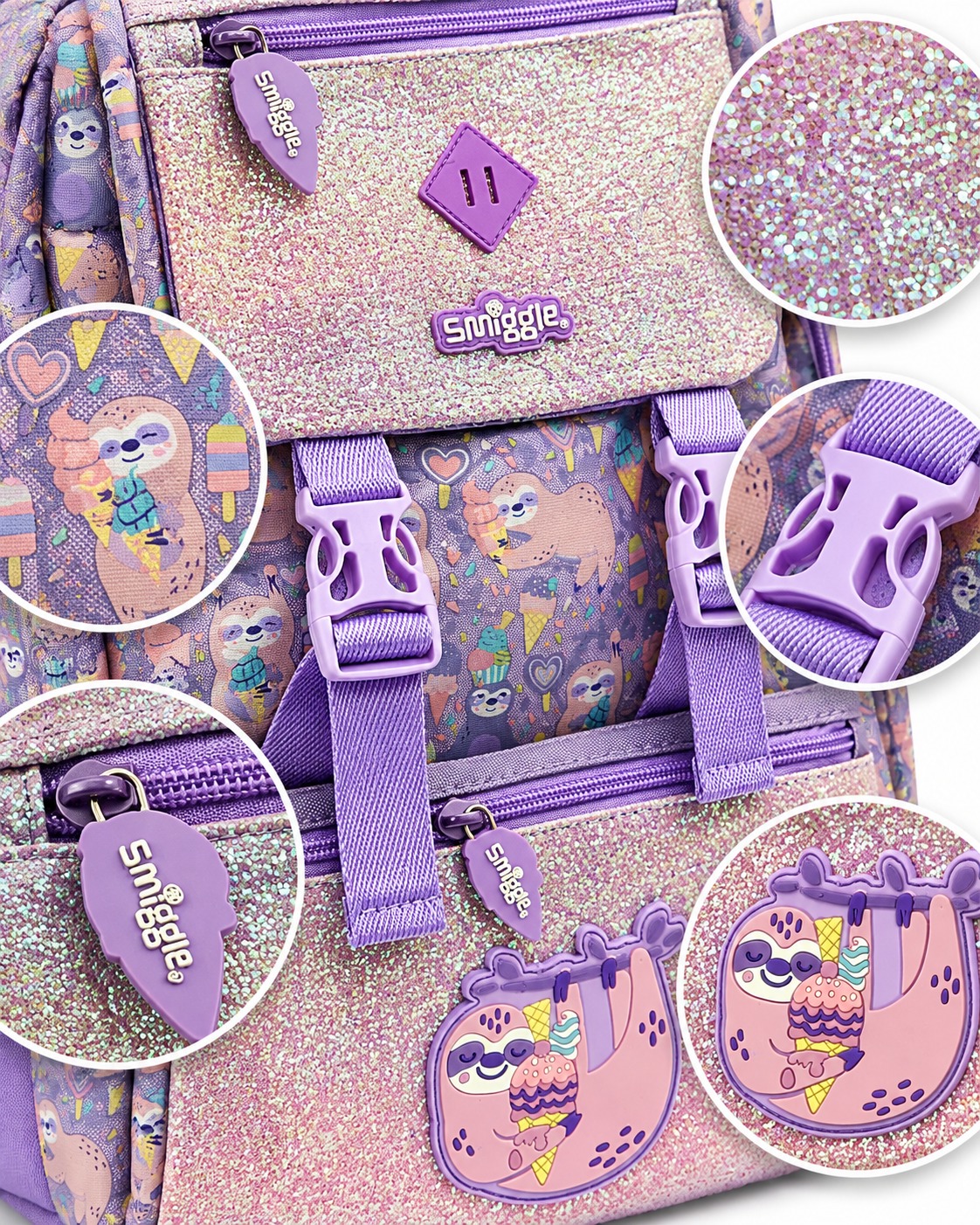 Ice Cream Glitter Backpack