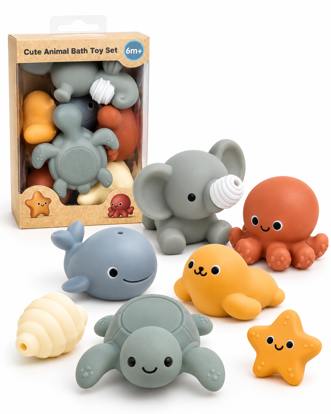 Cute Bath Toys 12pcs set