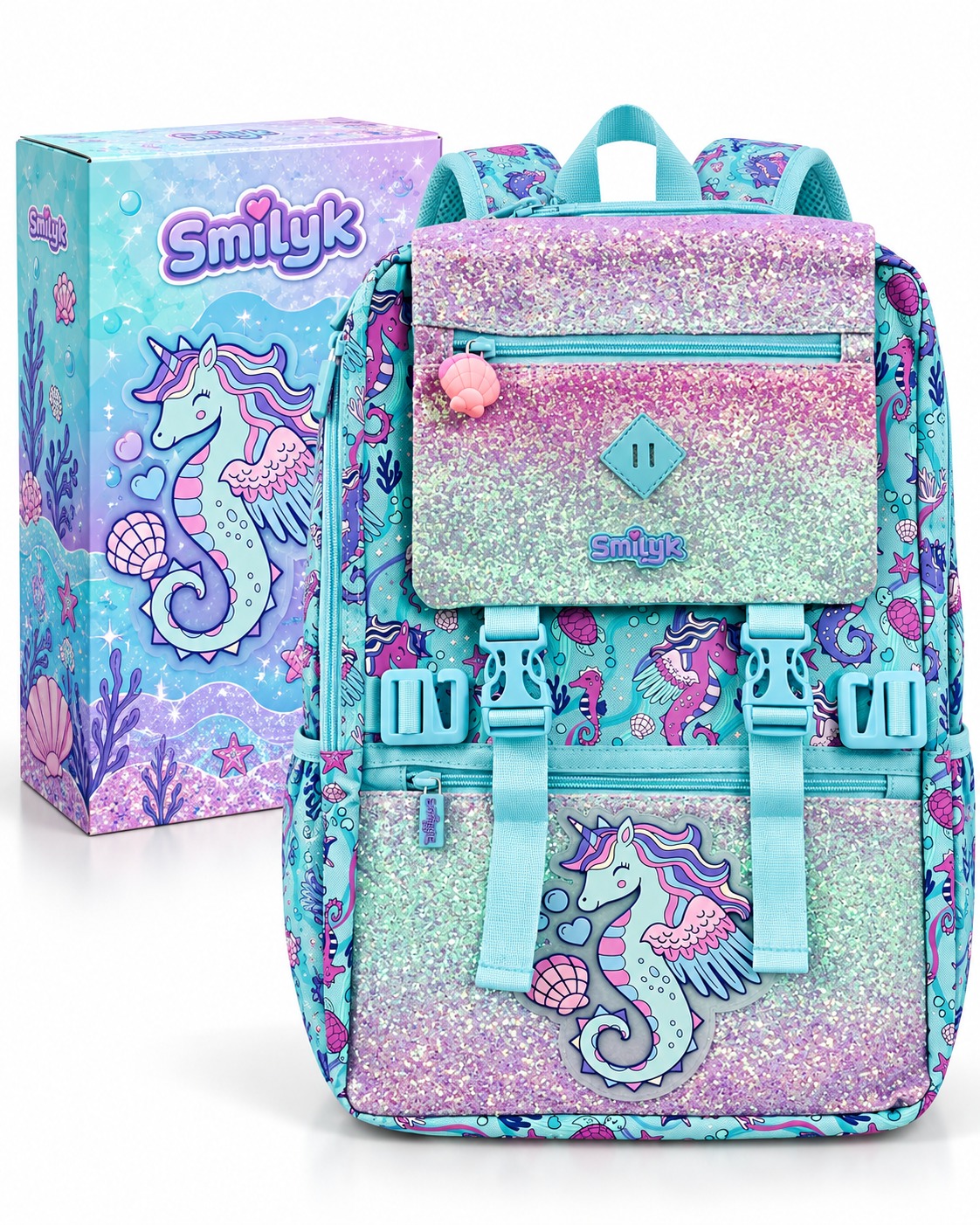 Sea Unicorn Glitter Backpack